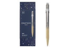 CARAN Dβ€™ACHE 849 COSMIC BLUE GILDED BALLPOINT PEN SPECIAL EDITION